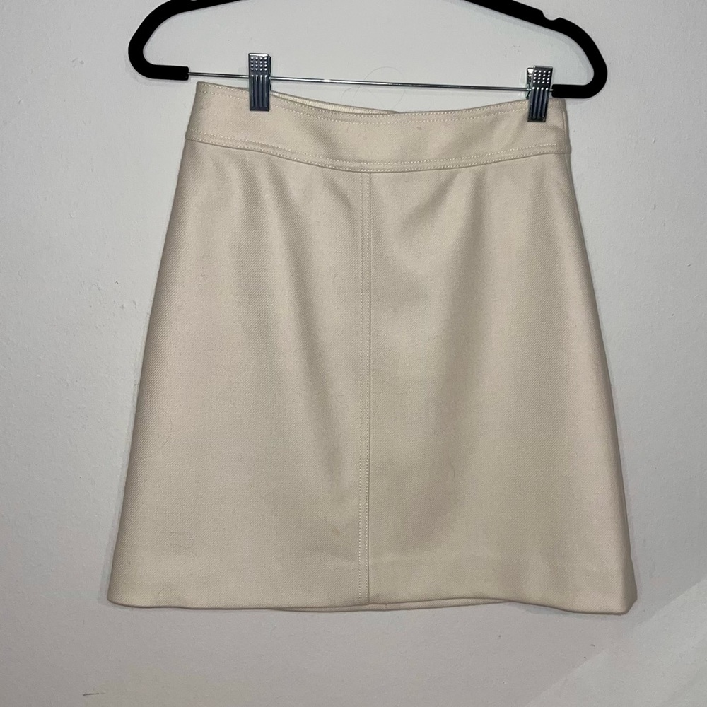 JCREW cream/tan short skirt